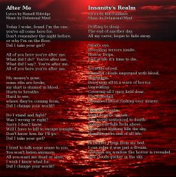 Insanity's Realm Lyrics Insert 1